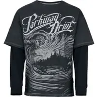 Parkway Drive T-shirt manches longues de - EMP Signature Collection - S - 3XL - pour Homme - gris foncé/noir - Taille S