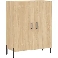 vidaXL Highboard chêne Sonoma 69,5x34x180 cm Matériau dérivé du bois
