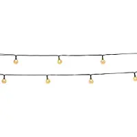 Lumisky Guirlande lumineuse solaire 20 globes scintillants LED blanc chaud FESTY WHITE 5.80m