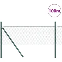 vidaXL Clôture hexagonale à fixer au sol, 100 x 0,4 m, couleur verte, en filet