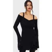 Killstar Robe courte Gothic de - Night Widow Mini Dress - XS - 4XL - pour Femme - noir - Taille M