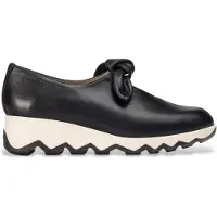 Wonders pour femme. C-7611 Chaussures en cuir Simon 11 noir (39), Plat, Lacets, Casuel