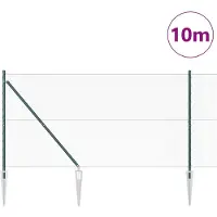 vidaXL Clôture hexagonale avec poteaux, 10 x 1,2 m, acier revêtu de PVC