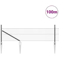vidaXL Clôture en fil de fer soudé avec pointes 100 x 0,4 m (L x H)