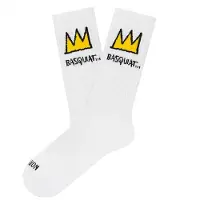 Jimmy Lion Chaussettes Athletic Basquiat Crown Taille M Blanc