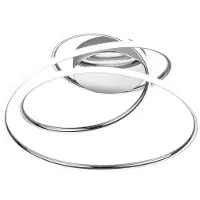 TRIO Plafonnier LED BOLOGNA 36 W, 4000 K, 5100 lm, métal chromé et blanc, dimensions : 28 x 50 x 50 cm, IP20, RL