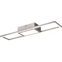 TRIO Plafonnier LED en acier inoxydable Rigido