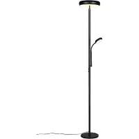 Reality Lampadaire LED, intensité lumineuse variable, télécommande, noir, H 183 cm