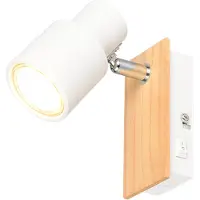 RL LIVE YOUR LIGHT Applique murale design Pierre blanc avec du bois