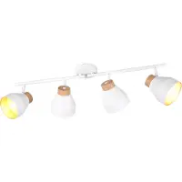 TRIO Plafonnier design 4 lumières Valentin blanc