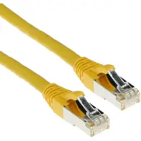 ACT ADVANCED CABLE TECHNOLOGY Jaune 1 mètre LSZH SFTP CAT6A patch cable snagless with RJ45 connectors