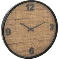 J-Line Horloge murale Mdf brun/noir Small