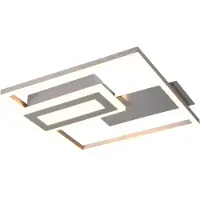 TRIO Leuchten LED Plafonnier Spiro 22W nickel, métal