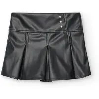 Boboli Synthetic Leather Skirt Noir 4 Years Fille