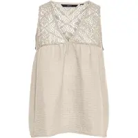 Vero Moda Chris Blouse sans manches Beige L Femme Beige L