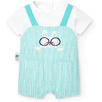 Boboli 118167 Short Sleeve Pelele Vert 3 Months Garçon