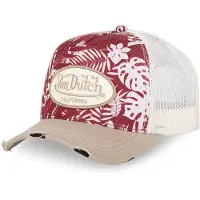 Von Dutch Print 3 Cap Beige,Rouge