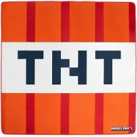 Roba Tapis Gamer Carré Minecraft TNT - Moelleux et Antidérapant - 120 x 120 cm - Rouge