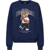 Kids Only Sweat-shirt - KogLinda - Midnight Voile/New York Teddy - - 7-8 ans (122-128) - Sweat-shirt