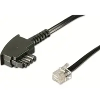 Pro TAE-F Anschlusskabel (international-Pin Out) 4-polig, Schwarz, 6 m