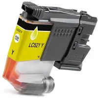 PrintAbout Cartouche compatible pour Brother LC-521Y - Jaune