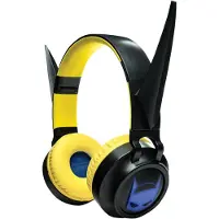 Lexibook Casque lumineux pliable Bluetooth et filaire avec un design 3D de l'univers de Batman avec limitation du volume