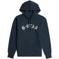 G-Star Sweat-shirt 'Embro Logo HB' bleu nuit / anthracite / blanc