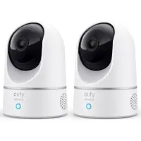 Eufy Pan & Tilt 2K Indoor Beveiligingscamera 2-Pack - Bedraad - Wit (2048 x 1080 pixels), Caméra réseau, Blanc