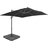 vidaXL Parasol avec pied de parasol portable Anthracite