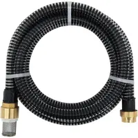vidaXL Tuyau d'aspiration avec raccords en laiton noir 1,1" 7 m PVC