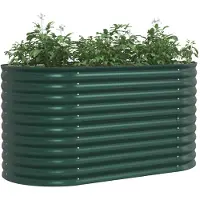 vidaXL Potager surélevé vert 160 x 80 x 81 cm Acier