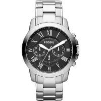 Fossil Montre à affichage analogique 'GRANT' noir / argent