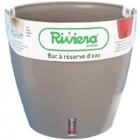 Riviera Pot de Plante Ronde Riviera Eva - Taupe - 46 cm