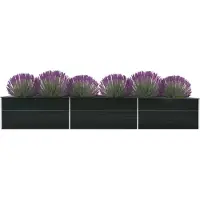 vidaXL Parterre de jardin surélevé Acier galvanisé 480x80x77 cm Anthracite