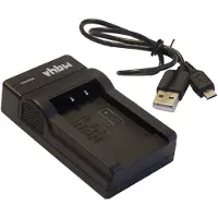 VHBW chargeur de batterie USB compatible avec Canon EOS 1100, 1100D, 1200, 1200D socle de chargement pour caméra