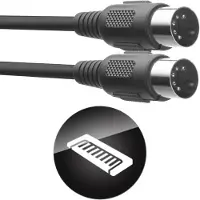 Stagg Câble MIDI Din 5 Broches Mâle 180° vers Din 5 Broches Mâle 180° Longueur 10 Métres
