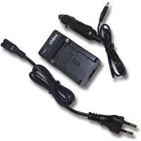 VHBW Chargeur compatible avec Canon EOS M10, M, M2, M200, 100D, Kiss X7, 100, M100 caméra action-cam + câble de voiture + témoin de charge