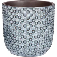Mica Decorations Pot de fleurs Daan - H18 x Ø19 cm - Bleu