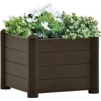 vidaXL Lit surélevé de jardin PP Moka 43x43x35 cm