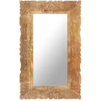 vidaXL Miroir 80x50 cm Bois de manguier massif