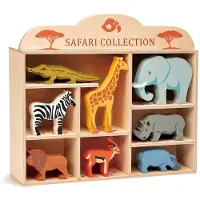 Tender Leaf Toys Set de jeu en bois Tender Leaf Animaux de safari - Jouets durables