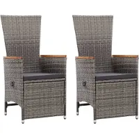 vidaXL Chaise à bascule avec coussin en bambou