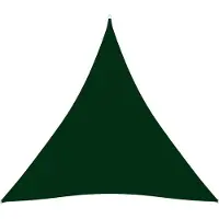 vidaXL Voile parasol tissu oxford triangulaire 4x4x4 m vert foncé