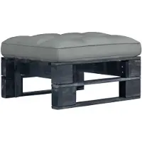 vidaXL Pouf palette de jardin noir bois de pin imprégné