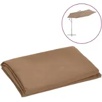 vidaXL Tissu de remplacement pour parasol déporté taupe 300 cm