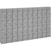 vidaXL Schanskorf Planteur 4 ST 30x30x50 100 150 200 cm Fer