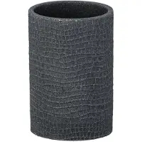 Wenko Gobelet de salle de bain design craquelé Peanut - Gris anthracite