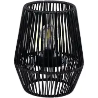 Arti Casa Lampe de table solaire noire - Lampe de jardin solaire - Lampe de table avec lumière blanche chaude - Lampe solaire avec durée de combustion jusqu'à 8 heures - IP44 Waterproof - 20 x 20 x 25