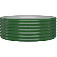 vidaXL Lit surélevé Acier revêtu par poudre 100x100x36 cm Vert