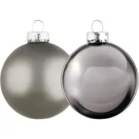 Arti Casa Boules de Noël Argent Set de Decoration Noël en Verre 6 Pièces - Déco pour l'Intérieur - Boule de Noël ¿ 8 cm